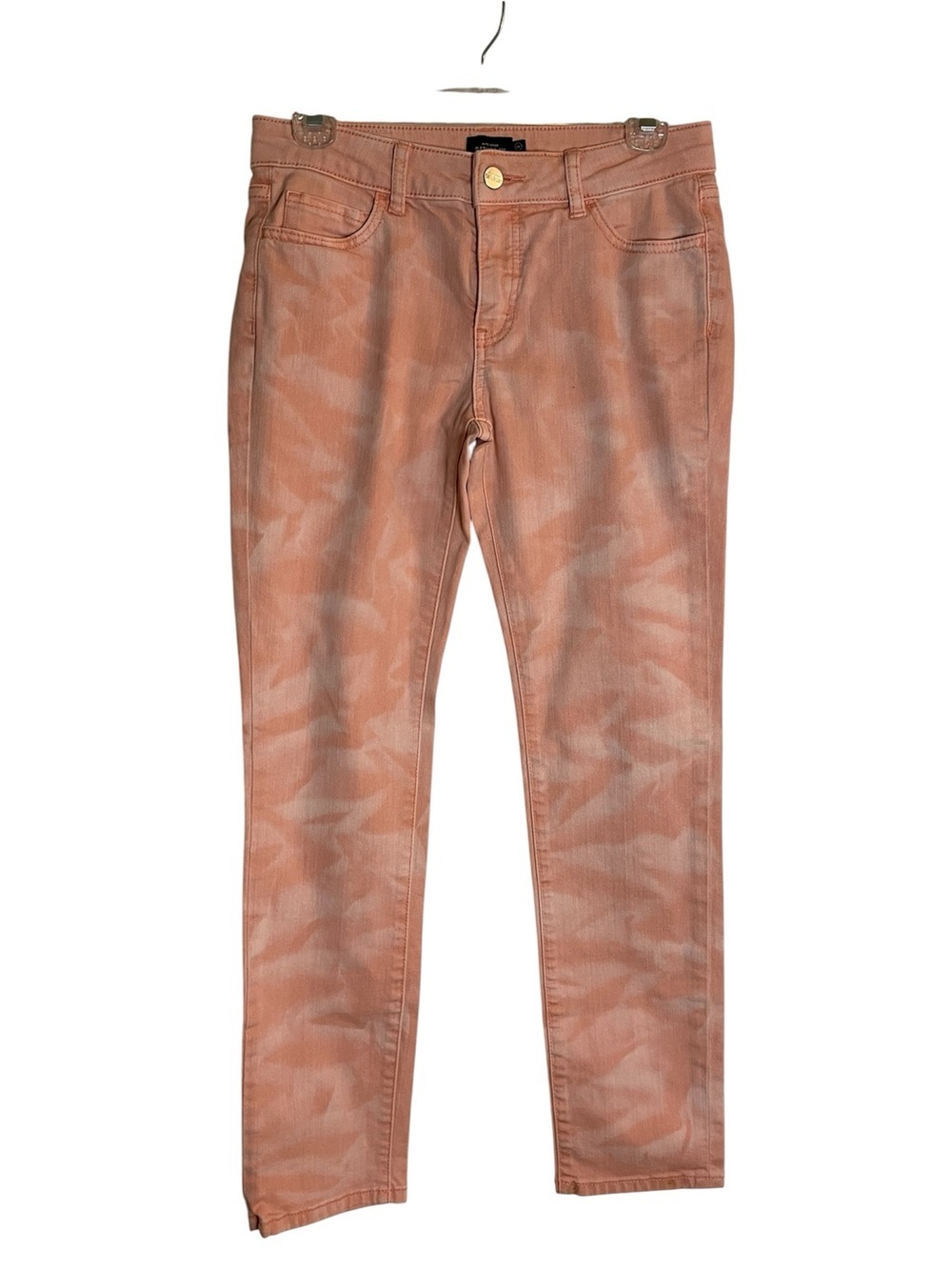 Kate Spade Saturday Peachy Tie-Dye Skinny Ankle Jeans Size 26 retro chic